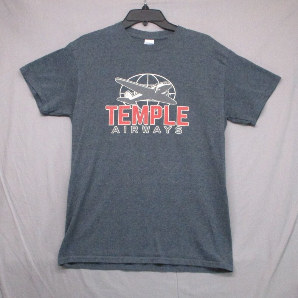 Temple Airways Graphic Print‎ T-Shirt Gray Men Size | M